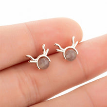 Load image into Gallery viewer, Yiustar Cute Animal Earrings Tiny Deer Stud Earrings Charms Stainless Steel Women Ear Studs Jewelry Christmas New Year Kids Gift