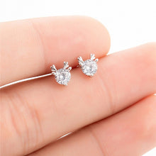 Load image into Gallery viewer, Yiustar Cute Animal Earrings Tiny Deer Stud Earrings Charms Stainless Steel Women Ear Studs Jewelry Christmas New Year Kids Gift