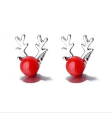 Load image into Gallery viewer, Yiustar Cute Animal Earrings Tiny Deer Stud Earrings Charms Stainless Steel Women Ear Studs Jewelry Christmas New Year Kids Gift