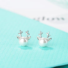 Load image into Gallery viewer, Yiustar Cute Animal Earrings Tiny Deer Stud Earrings Charms Stainless Steel Women Ear Studs Jewelry Christmas New Year Kids Gift