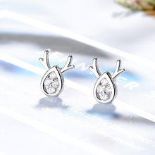 Load image into Gallery viewer, Yiustar Cute Animal Earrings Tiny Deer Stud Earrings Charms Stainless Steel Women Ear Studs Jewelry Christmas New Year Kids Gift