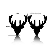 Load image into Gallery viewer, Yiustar Cute Animal Earrings Tiny Deer Stud Earrings Charms Stainless Steel Women Ear Studs Jewelry Christmas New Year Kids Gift