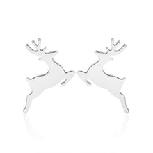 Load image into Gallery viewer, Yiustar Cute Animal Earrings Tiny Deer Stud Earrings Charms Stainless Steel Women Ear Studs Jewelry Christmas New Year Kids Gift
