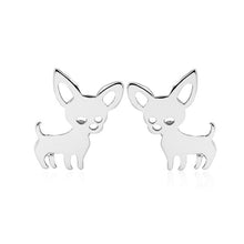 Load image into Gallery viewer, Yiustar Cute Animal Earrings Tiny Deer Stud Earrings Charms Stainless Steel Women Ear Studs Jewelry Christmas New Year Kids Gift