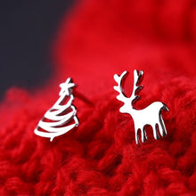 Load image into Gallery viewer, Yiustar Cute Animal Earrings Tiny Deer Stud Earrings Charms Stainless Steel Women Ear Studs Jewelry Christmas New Year Kids Gift