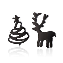 Load image into Gallery viewer, Yiustar Cute Animal Earrings Tiny Deer Stud Earrings Charms Stainless Steel Women Ear Studs Jewelry Christmas New Year Kids Gift