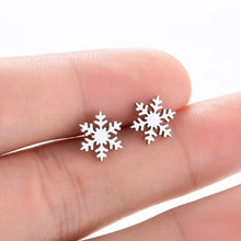Load image into Gallery viewer, Yiustar Cute Animal Earrings Tiny Deer Stud Earrings Charms Stainless Steel Women Ear Studs Jewelry Christmas New Year Kids Gift