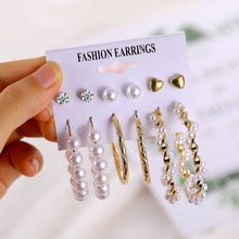 Load image into Gallery viewer, 2019 Bohemian Leopard Acrylic Pearl Earrings Set for Women Fashion Geometry Tassel Handmade Earrings Jewelry Gift Set