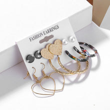 Load image into Gallery viewer, 2019 Bohemian Leopard Acrylic Pearl Earrings Set for Women Fashion Geometry Tassel Handmade Earrings Jewelry Gift Set