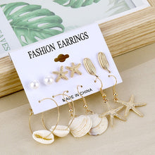 Load image into Gallery viewer, 2019 Bohemian Leopard Acrylic Pearl Earrings Set for Women Fashion Geometry Tassel Handmade Earrings Jewelry Gift Set