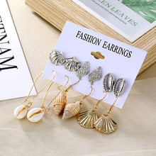 Load image into Gallery viewer, 2019 Bohemian Leopard Acrylic Pearl Earrings Set for Women Fashion Geometry Tassel Handmade Earrings Jewelry Gift Set