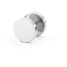 Load image into Gallery viewer, 1 Piece Fashion Punk Earrings Double Sided Round Bolt Stud Earrings Male Gothic Barbell Black Earrings Men women Jewelry Gifts