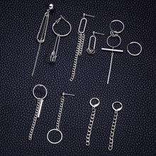 Load image into Gallery viewer, Pendientes Mujer Moda 2018 Korean Fashion Jewelry Geometric Long Tassel Stud Earrings For Women Brincos Kpop Earrings Men